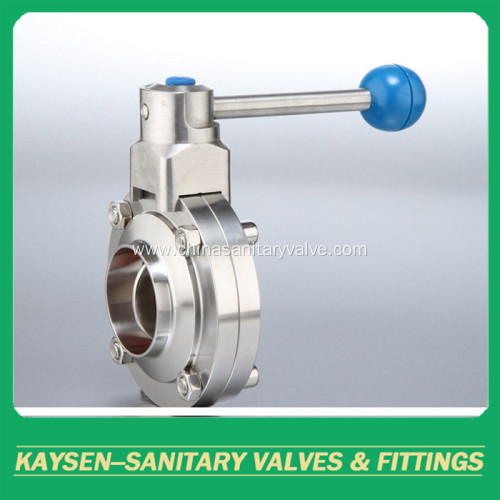 SMS Sanitary manual butterfly valve